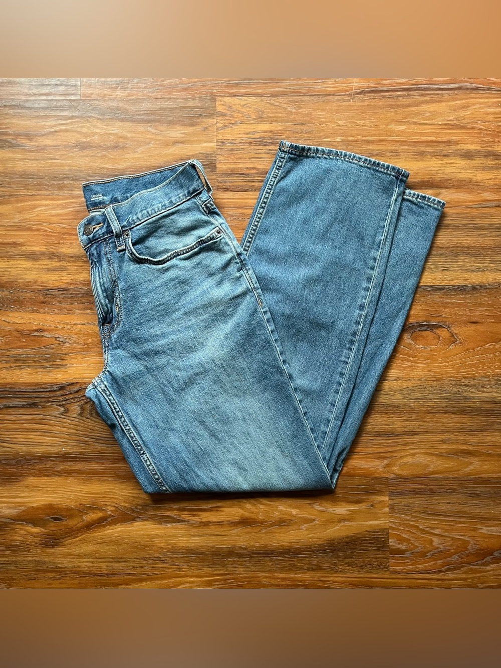 Old Navy Built In Flex Loose Fit Jeans Medium Wash Mens - Size 32x34